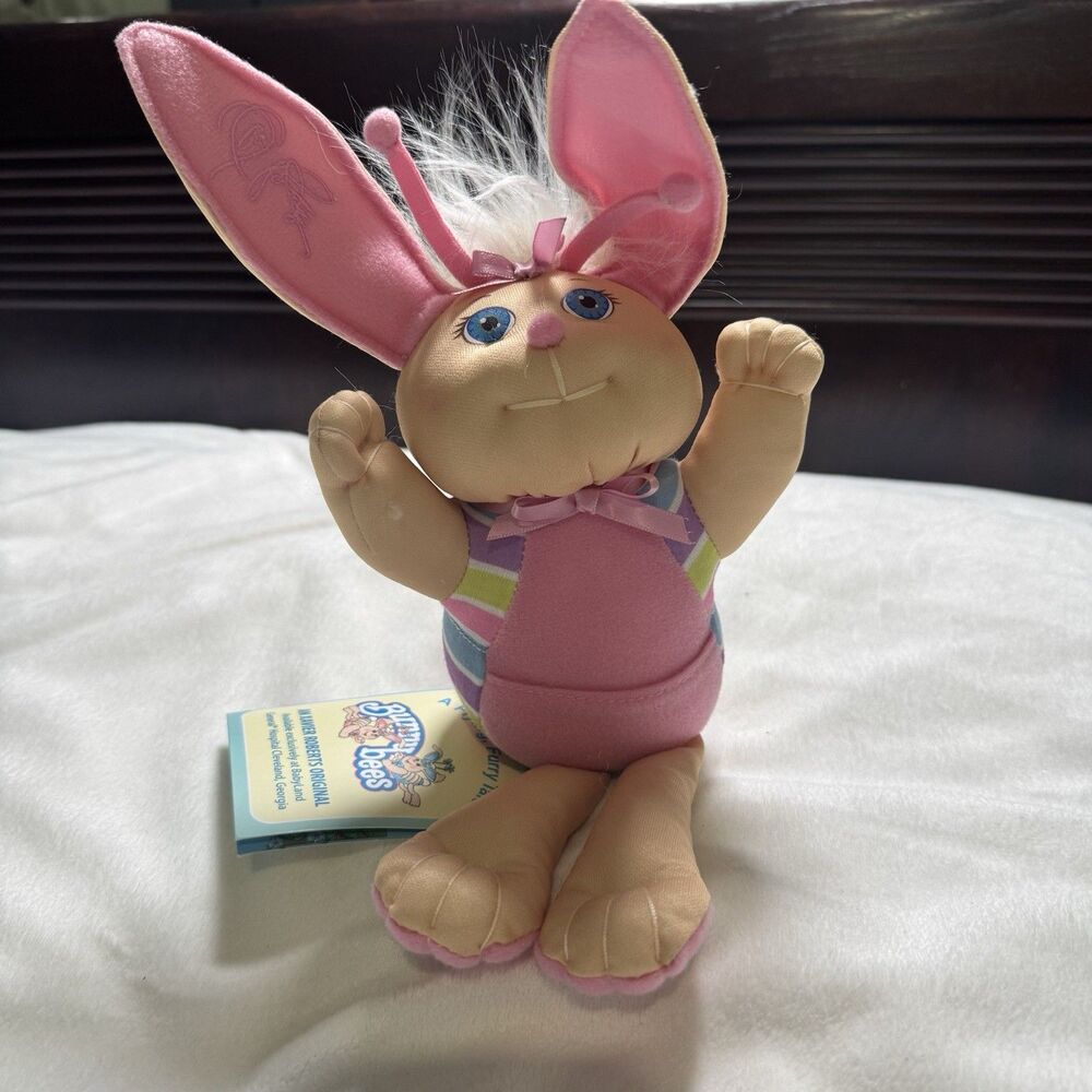 Cabbage Patch BUNNY BEES Rabbit Plush Xavier Roberts 14" Vintage NWT Pink